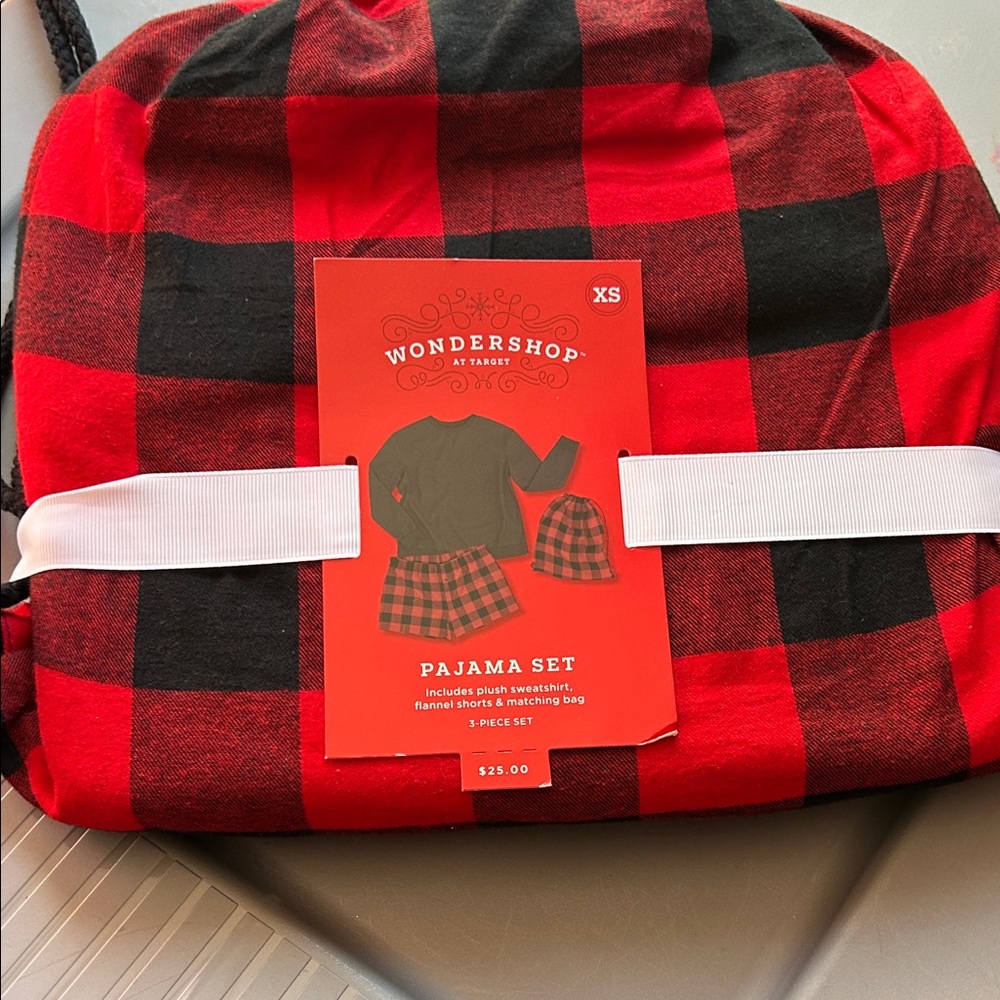 Wondershop Red and Black Checkered Pajama Set